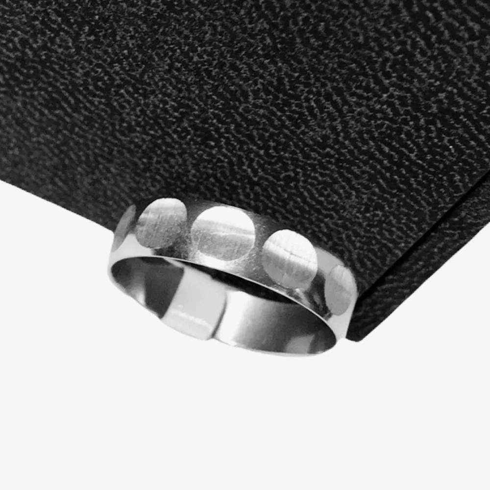 Stainless Steel Knocking Face Ring Men / Women